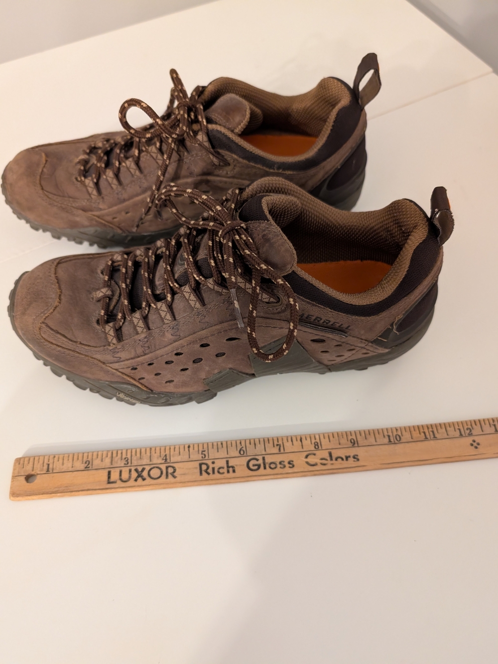 Merrell Brown Hiking Shoes Size 9 Walk Vintage Retro Classic Unisex Exercise